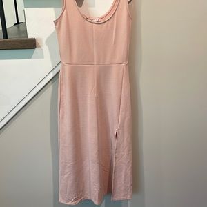 Leith midi dress in blush pink